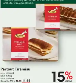 Sligro Partout Tiramisu aanbieding