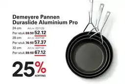 Sligro Demeyere Pannen Duraslide Aluminium Pro aanbieding