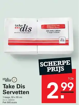 Sligro Take Dis Servetten aanbieding