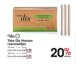 Sligro Take dis houten roerstaafjes aanbieding