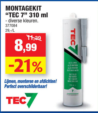 Hubo Montagekit TEC 7 310 ML aanbieding