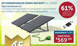 Zelfbouwmarkt Set zonnepanelen zwart aanbieding