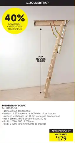 Zelfbouwmarkt Zoldertrap soral aanbieding