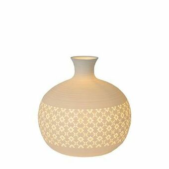 Leen Bakker Lucide tafellamp Tiesse - wit - Ø19,6 cm - Leen Bakker aanbieding
