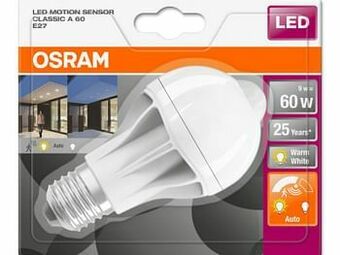 Osram Led St+ Cla60 Non-Dim Motion Sensor 9W/827 Fr E27 806Lm