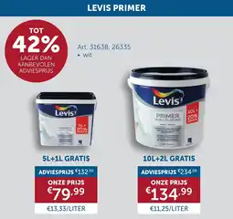 Zelfbouwmarkt Levis primer aanbieding