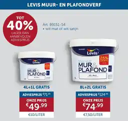 Zelfbouwmarkt Levis muur- en plafondverf aanbieding