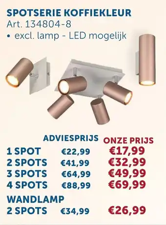 Zelfbouwmarkt Spotserie koffiekleur aanbieding