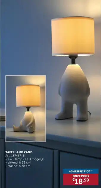 Zelfbouwmarkt Tafellamp zand aanbieding