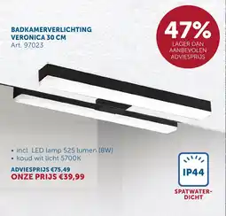 Zelfbouwmarkt Badkamerverlichting veronica aanbieding