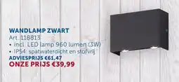 Zelfbouwmarkt Wandlamp zwart aanbieding