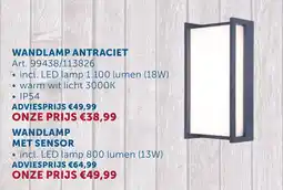 Zelfbouwmarkt Wandlamp met sensor aanbieding