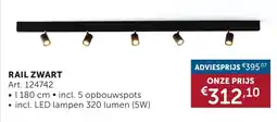 Zelfbouwmarkt Rail zwart aanbieding