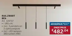 Zelfbouwmarkt Rail zwart béa aanbieding