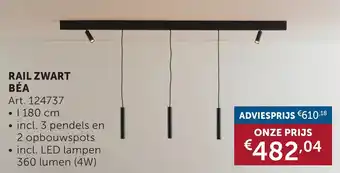 Zelfbouwmarkt Rail zwart béa aanbieding