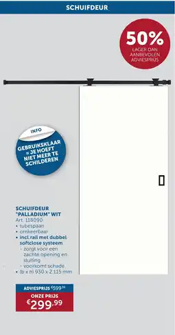 Zelfbouwmarkt Schuifdeur palladium wit aanbieding
