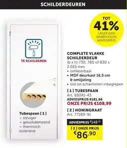 Zelfbouwmarkt Complete vlakke schilderdeur aanbieding