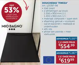 Zelfbouwmarkt Douchebak fineza aanbieding