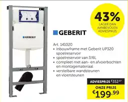 Zelfbouwmarkt Geberit aanbieding