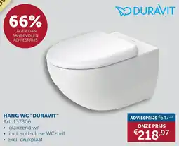 Zelfbouwmarkt Hang WC duravit aanbieding