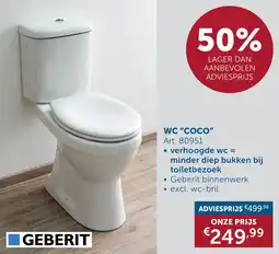 Zelfbouwmarkt WC coco aanbieding