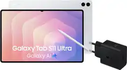 Coolblue Samsung Galaxy Tab S11 Ultra 14,6 inch 256GB Wifi Zilver + Oplaadpakket aanbieding