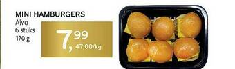 Alvo Mini Hamburgers Alvo aanbieding