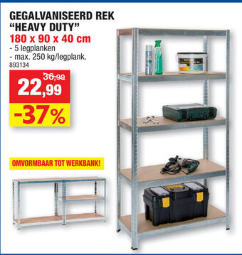 Hubo Gegalvaniseerd Rek Heavy Duty aanbieding