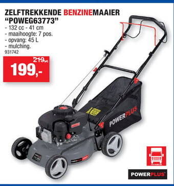 Hubo Zelftrekkende Benzinemaaier POWEG63773 aanbieding