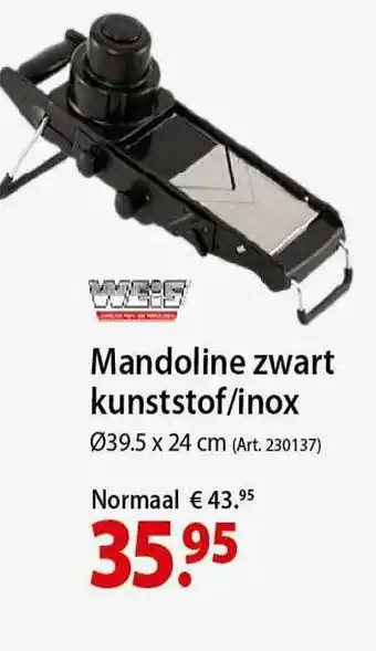 Pelckmans Mandoline Zwart Kunststof Inox Weis aanbieding