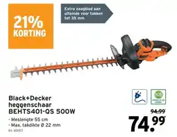 GAMMA Black+Decker heggenschaar BEHTS401-QS 500W aanbieding