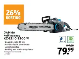 GAMMA GAMMA kettingzaag KZ-2240 2200 W aanbieding