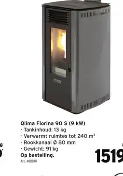 GAMMA Qlima Fiorina 90 S (9 kW) Tankinhoud: 13 kg aanbieding
