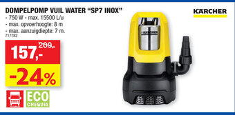 Hubo Dompelpomp Vuil Water SP7 Inox aanbieding