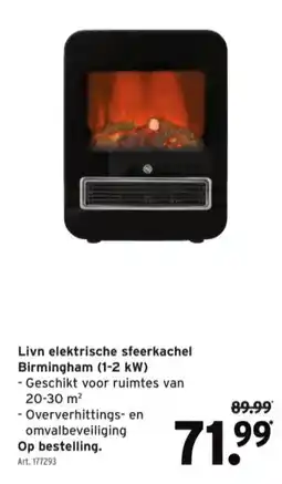 GAMMA Livn elektrische sfeerkachel Birmingham (1-2 kW) aanbieding