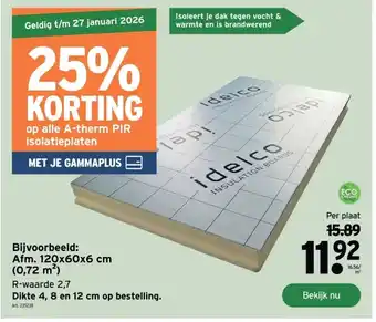 GAMMA Afm. 120x60x6 cm aanbieding