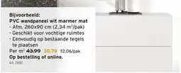 GAMMA PVC wandpaneel wit marmer mat aanbieding