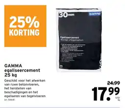 GAMMA GAMMA egaliseercement 25 kg aanbieding