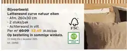 GAMMA Lattenwand curve natuur eiken aanbieding