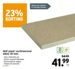 GAMMA Mdf plaat vochtwerend dikte 18 mm aanbieding