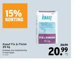 GAMMA Knauf Fix & Finish 25 kg aanbieding