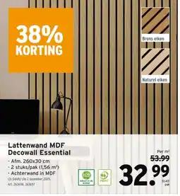 GAMMA Lattenwand MDF Decowall Essential aanbieding