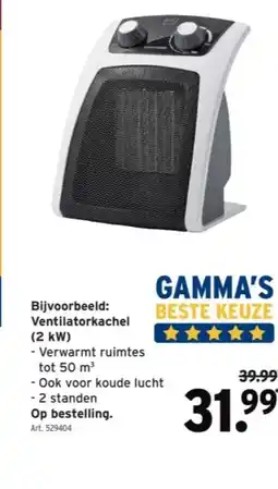 GAMMA Ventilatorkachel (2 kW) aanbieding
