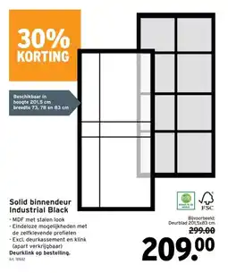 GAMMA Solid binnendeur Industrial Black aanbieding