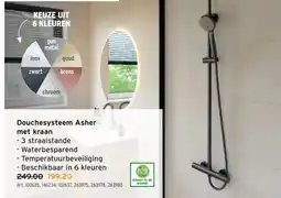 GAMMA Douchesysteem Asher met kraan aanbieding
