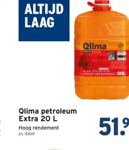 GAMMA Qlima petroleum Extra 20 L aanbieding