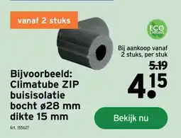 GAMMA Climatube ZIP buisisolatie bocht 28 mm dikte 15 mm aanbieding