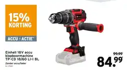 GAMMA Einhell 18V accu klopboormachine TP-CD 18/60 LI-I BL aanbieding