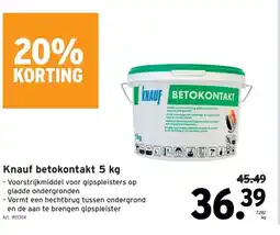 GAMMA Knauf betokontakt 5 kg aanbieding