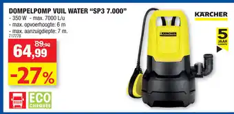 Hubo Dompelpomp Vuil Water SP3 7.00 aanbieding